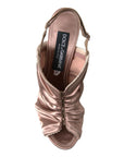 Dolce & Gabbana Elegant Slingback Stiletto Heels in Light Brown