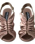 Dolce & Gabbana Elegant Slingback Stiletto Heels in Light Brown