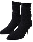 Dolce & Gabbana Elegant Virgin Wool Mid Calf Boots
