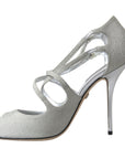 Dolce & Gabbana Elegant Shimmering Silver High-Heeled Sandals