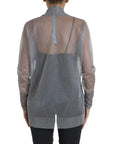 Dolce & Gabbana Elegant Gray Long Sleeve Mesh Top