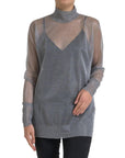 Dolce & Gabbana Elegant Gray Long Sleeve Mesh Top