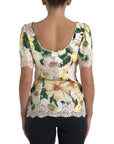 Dolce & Gabbana Elegant Floral Print Silk Blouse