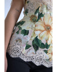 Dolce & Gabbana Elegant Floral Print Silk Blouse