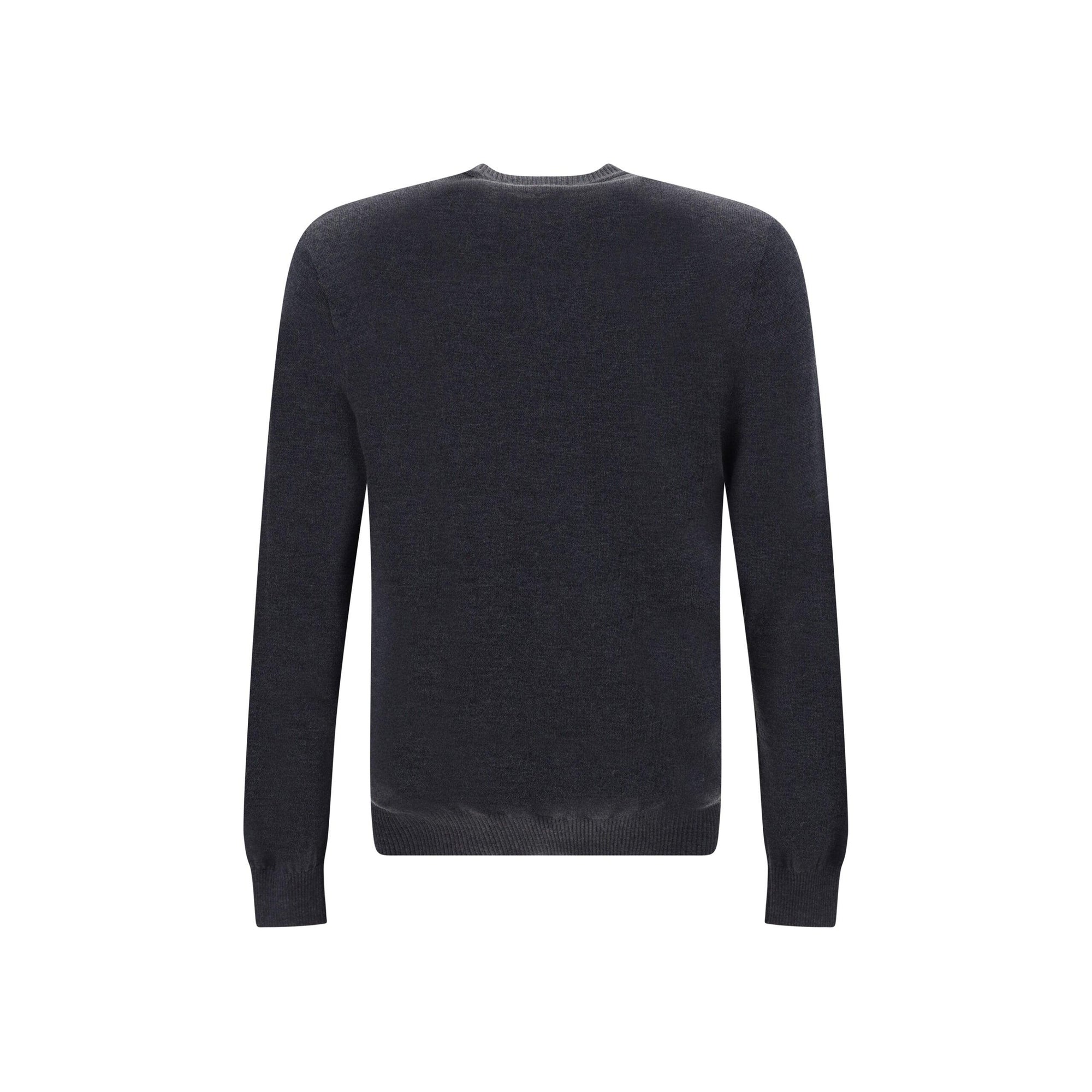 Fendi Chic Grey Wool Iconic Logo Sweater