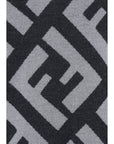 Fendi Chic Grey Wool Iconic Logo Sweater