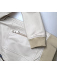 Dolce & Gabbana Cream Leather Bomber Jacket