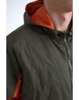 Dolce & Gabbana Elegant Hooded Full Zip Jacket in Green and Orange