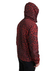 Dolce & Gabbana Red Leopard Hooded Bomber Jacket