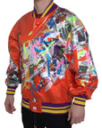 Dolce & Gabbana Elegant Orange Bomber Jacket - Men's Luxury Outerwear