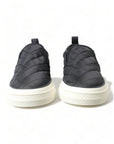 Dolce & Gabbana Elegant Quilted Black Canvas Sneakers