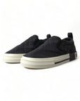 Dolce & Gabbana Elegant Quilted Black Canvas Sneakers