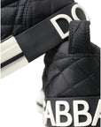 Dolce & Gabbana Elegant Quilted Black Canvas Sneakers
