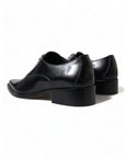 Dolce & Gabbana Elegant Black Leather Formal Flats
