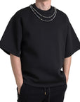 Dolce & Gabbana Embellished Neckline Casual T-Shirt