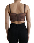 Dolce & Gabbana Elegant Cropped Silk Blend Top