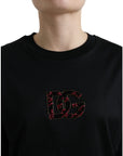 Dolce & Gabbana Elegant Black Crystal-Embellished T-Shirt