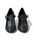 Dolce & Gabbana Chic Black Brocade Mary Janes Pumps