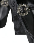 Dolce & Gabbana Chic Black Brocade Mary Janes Pumps