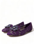 Dolce & Gabbana Elegant Floral Lace Vally Flat Shoes