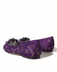 Dolce & Gabbana Elegant Floral Lace Vally Flat Shoes