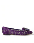 Dolce & Gabbana Elegant Floral Lace Vally Flat Shoes
