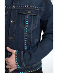Dolce & Gabbana Embellished Turquoise Denim Jacket