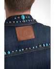 Dolce & Gabbana Embellished Turquoise Denim Jacket