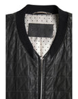 Dolce & Gabbana Elegant Black Leather Bomber Jacket