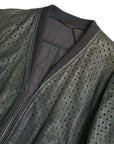 Dolce & Gabbana Emerald Green Goatskin Bomber Jacket