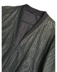 Dolce & Gabbana Emerald Green Goatskin Bomber Jacket