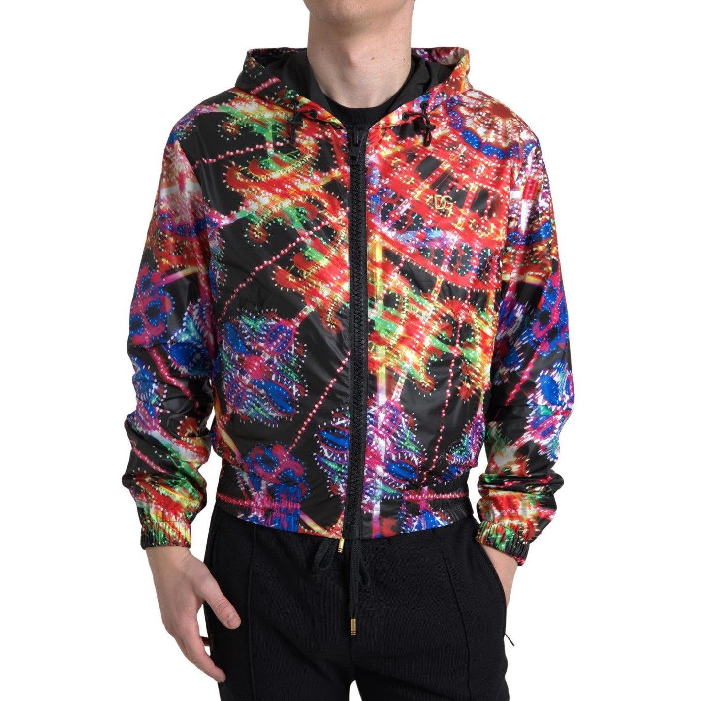 Dolce & Gabbana Multicolor Full Zip Hooded Sweater