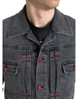 Dolce & Gabbana Elegant Gray Stretch Denim Jacket