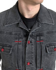 Dolce & Gabbana Elegant Gray Stretch Denim Jacket