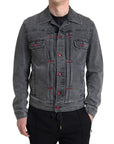 Dolce & Gabbana Elegant Gray Stretch Denim Jacket