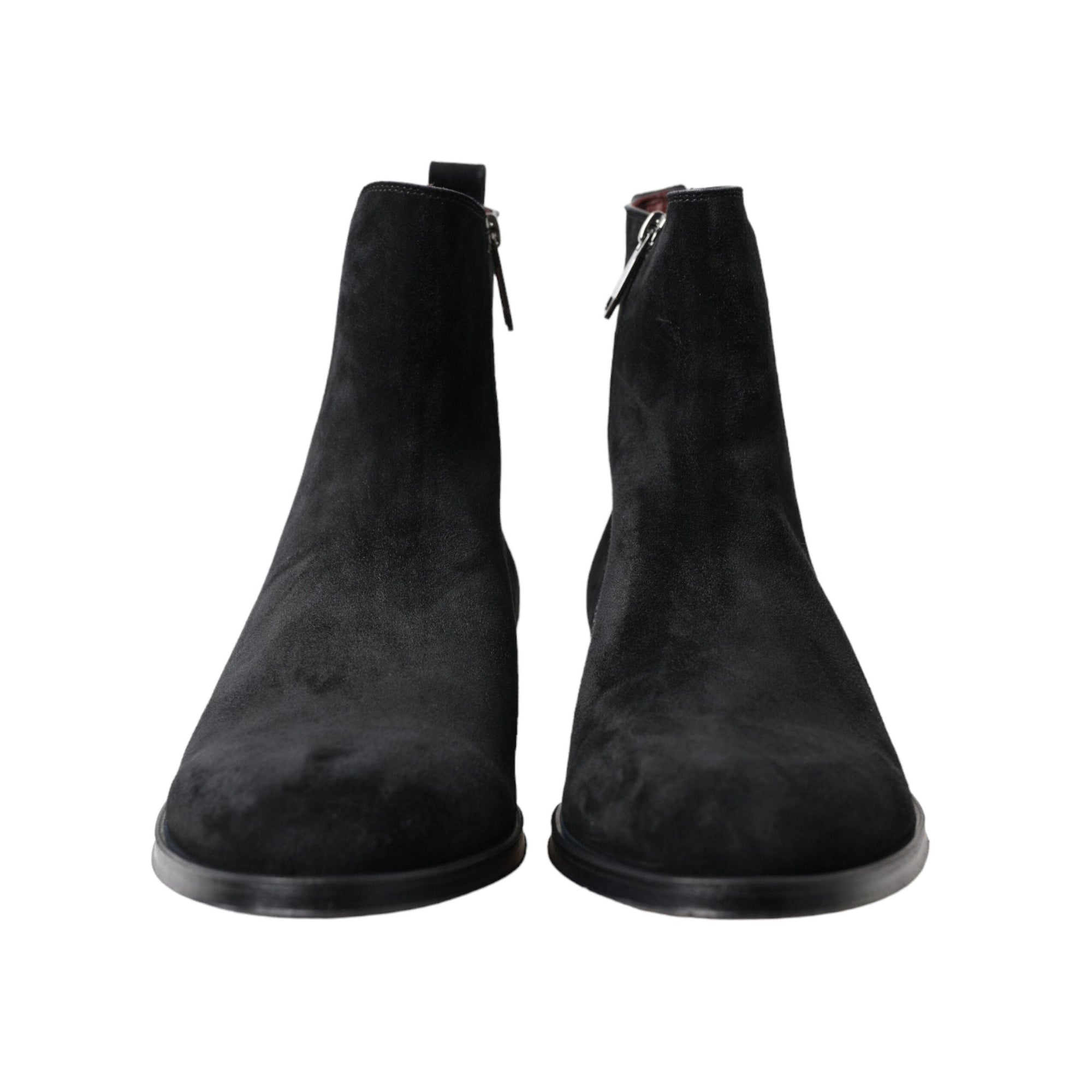 Dolce & Gabbana Elegant Black Velvet Mid-Calf Boots
