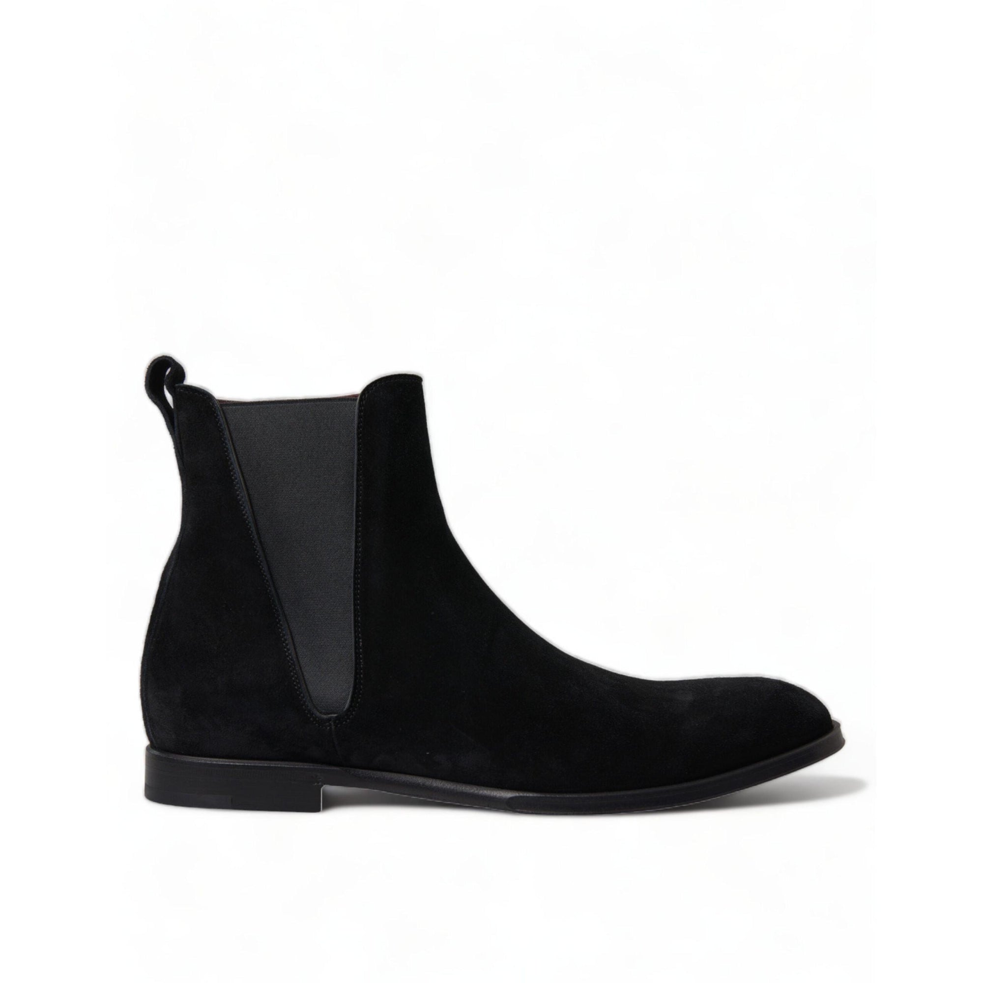 Dolce & Gabbana Elegant Black Velvet Mid-Calf Boots