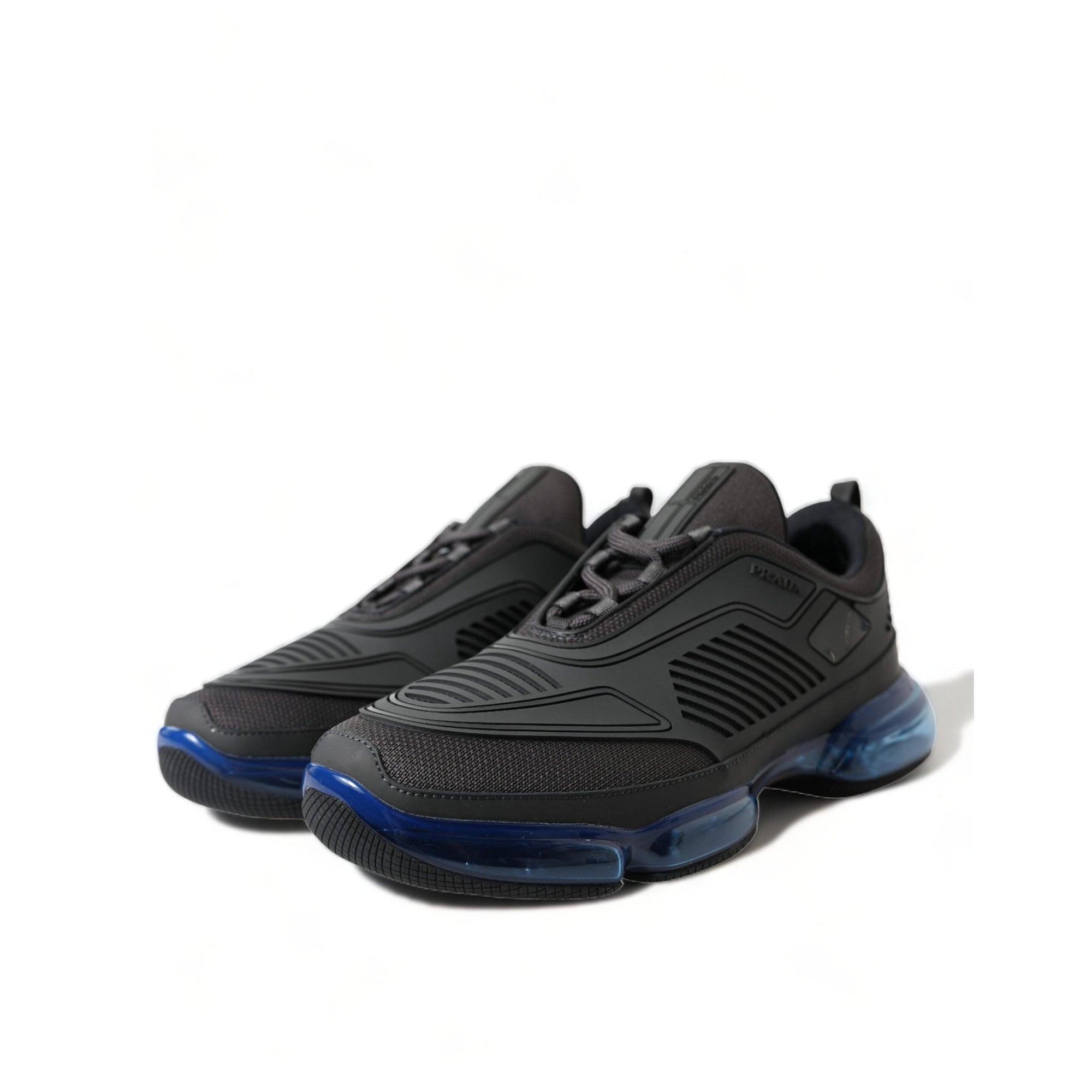 Prada Elegant Men's Black Mesh Sneakers
