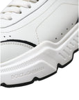 Dolce & Gabbana Chic Black & White Daymaster Leather Sneakers