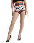 Dolce & Gabbana Multicolor Silk High Waist Hot Pants