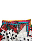 Dolce & Gabbana Multicolor Silk High Waist Hot Pants