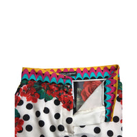 Dolce & Gabbana Multicolor Silk High Waist Hot Pants