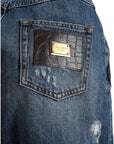 Dolce & Gabbana Chic High Waist Denim Hot Pants Shorts