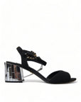 Dolce & Gabbana Elegant Ankle Strap Sandals with Mirror Heels