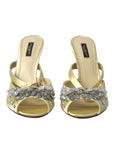 Dolce & Gabbana Crystal Embellished Silk Sandals
