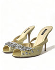 Dolce & Gabbana Crystal Embellished Silk Sandals