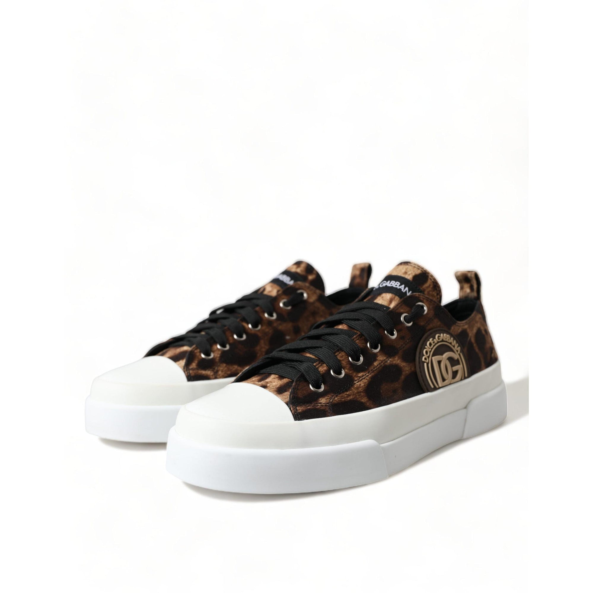 Dolce & Gabbana Elegant Leopard Print Casual Sneakers