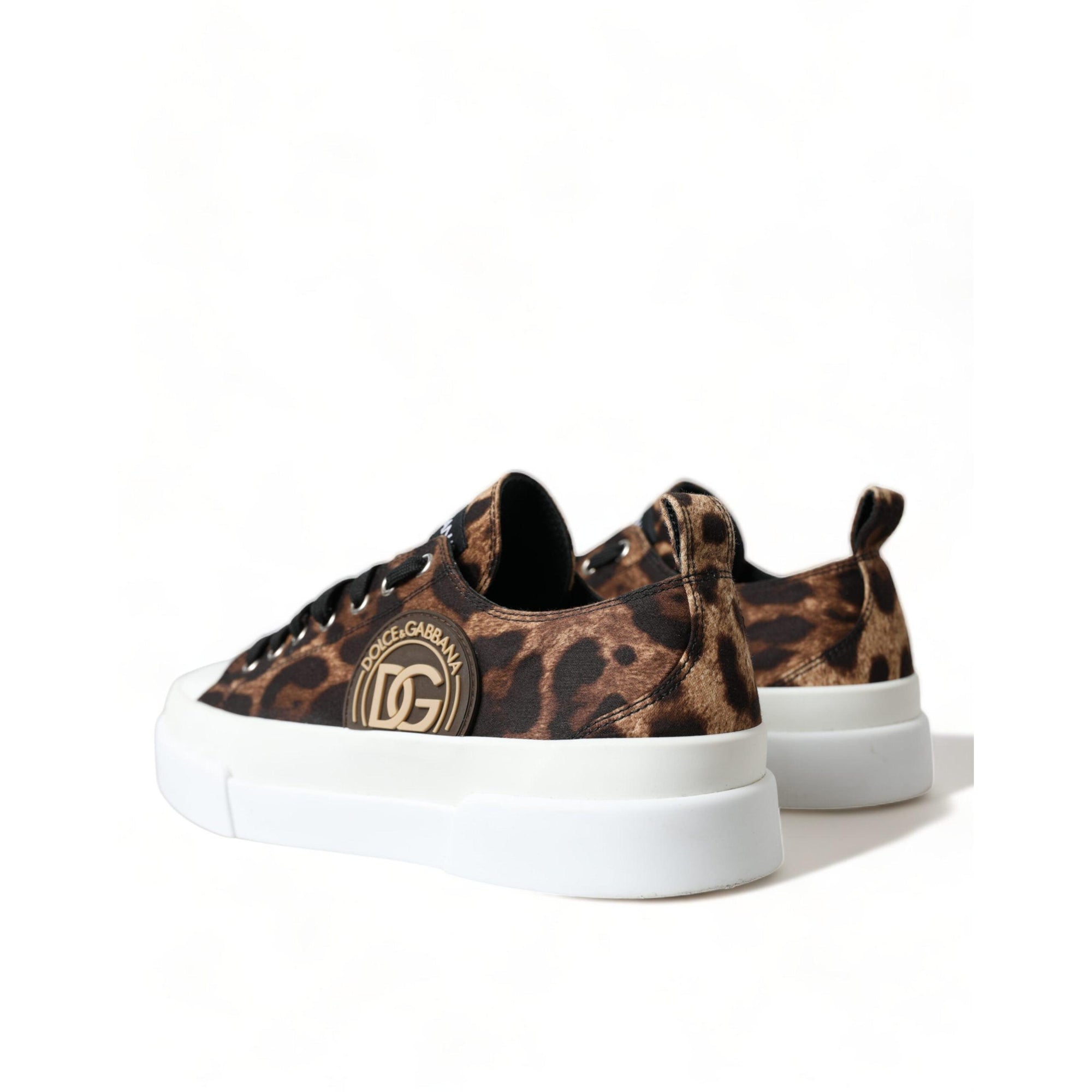 Dolce & Gabbana Elegant Leopard Print Casual Sneakers