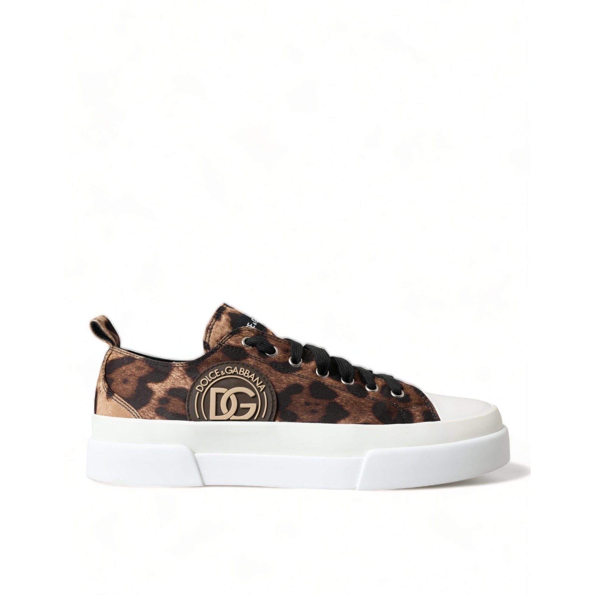 Dolce & Gabbana Elegant Leopard Print Casual Sneakers