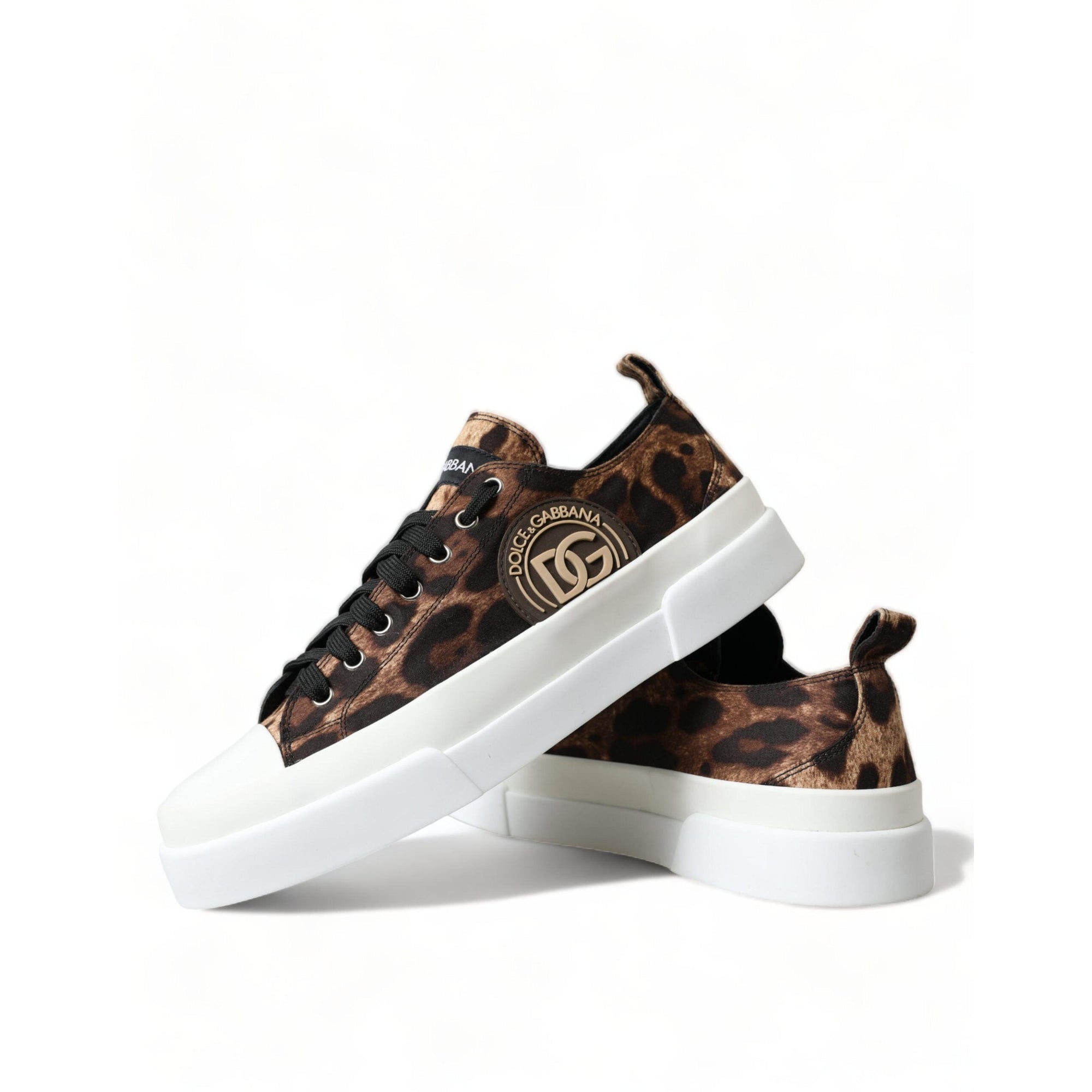 Dolce & Gabbana Elegant Leopard Print Casual Sneakers